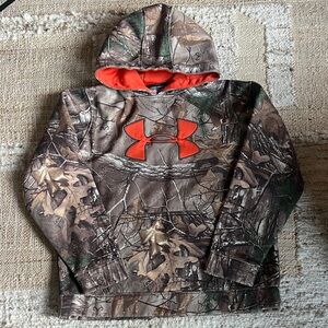 Under Armour Kids Hoodie - Camo and Bright Orange